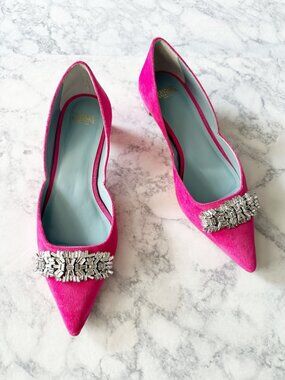 Frances Valentine Paula Mini Block Heel in Pink